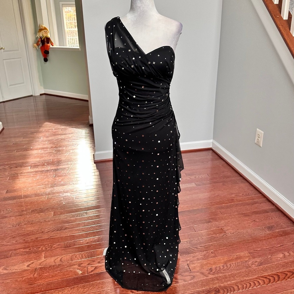 Vintage 2000s Blondie Nites Stacy Sklar Black Silver One Shoulder
